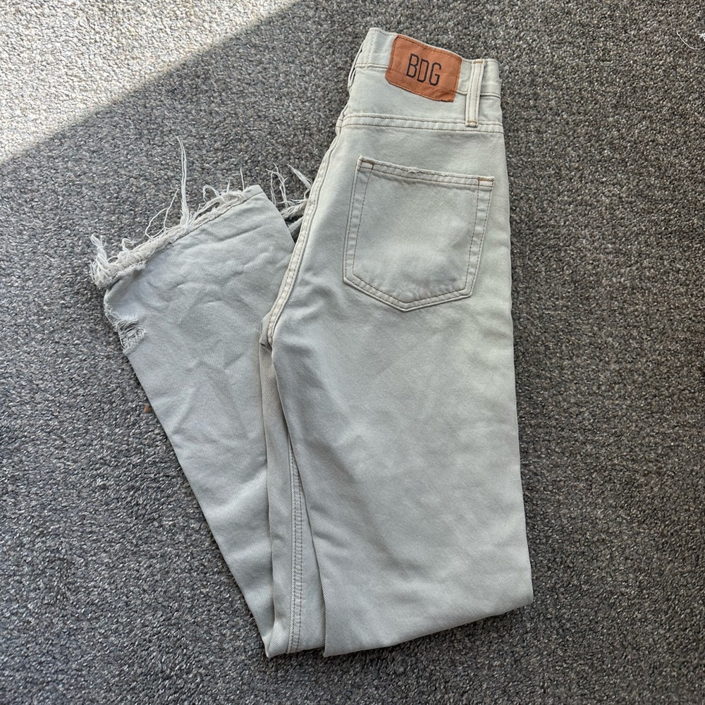 BDG tan cowboy Distressed Hem Jeans